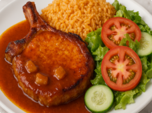 <strong>Chuletas en salsa de piña al Chipotle - Aprox. 530 kcal por porción</strong>